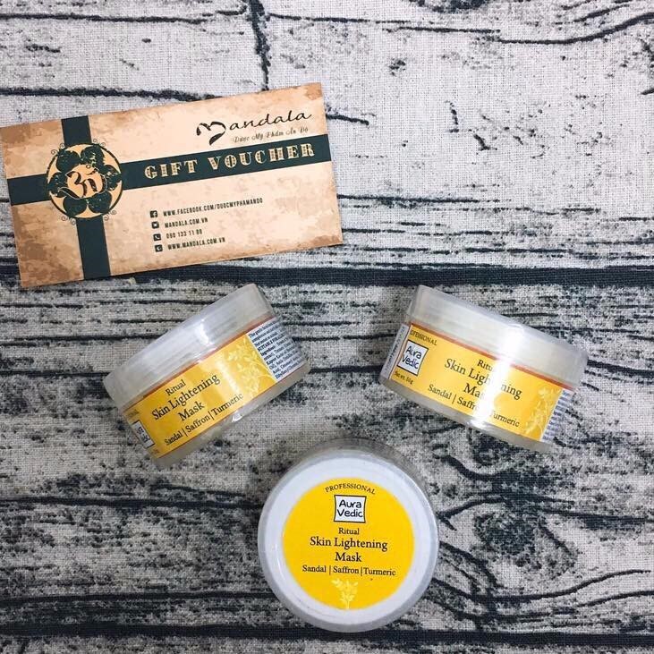 Review sản phẩm  mặt nạ sáng da Skin Lightening Aura Vedic